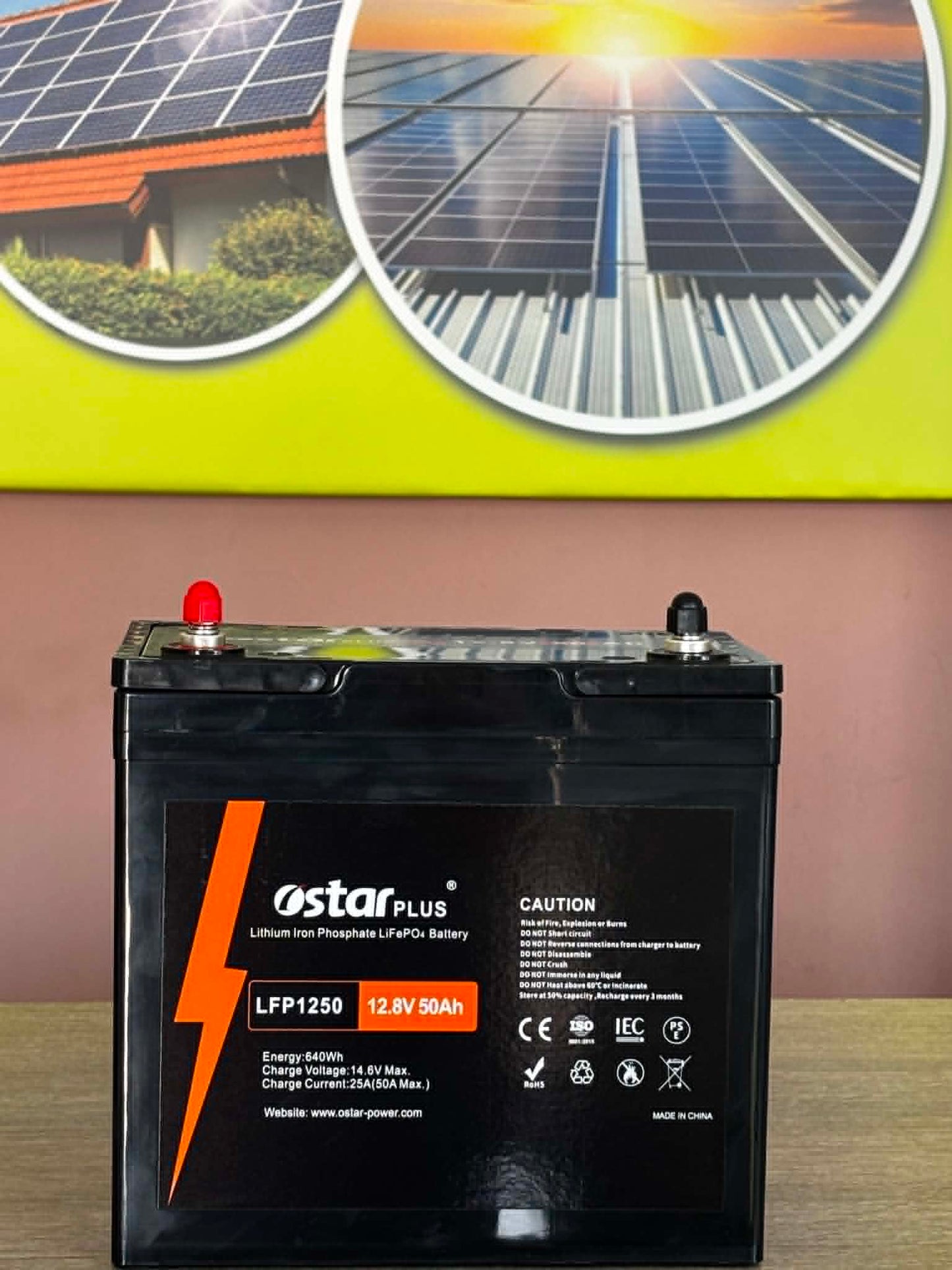 Μπαταρία Λιθίου Ostar LFP1250 12V 50Ah LiFePO4