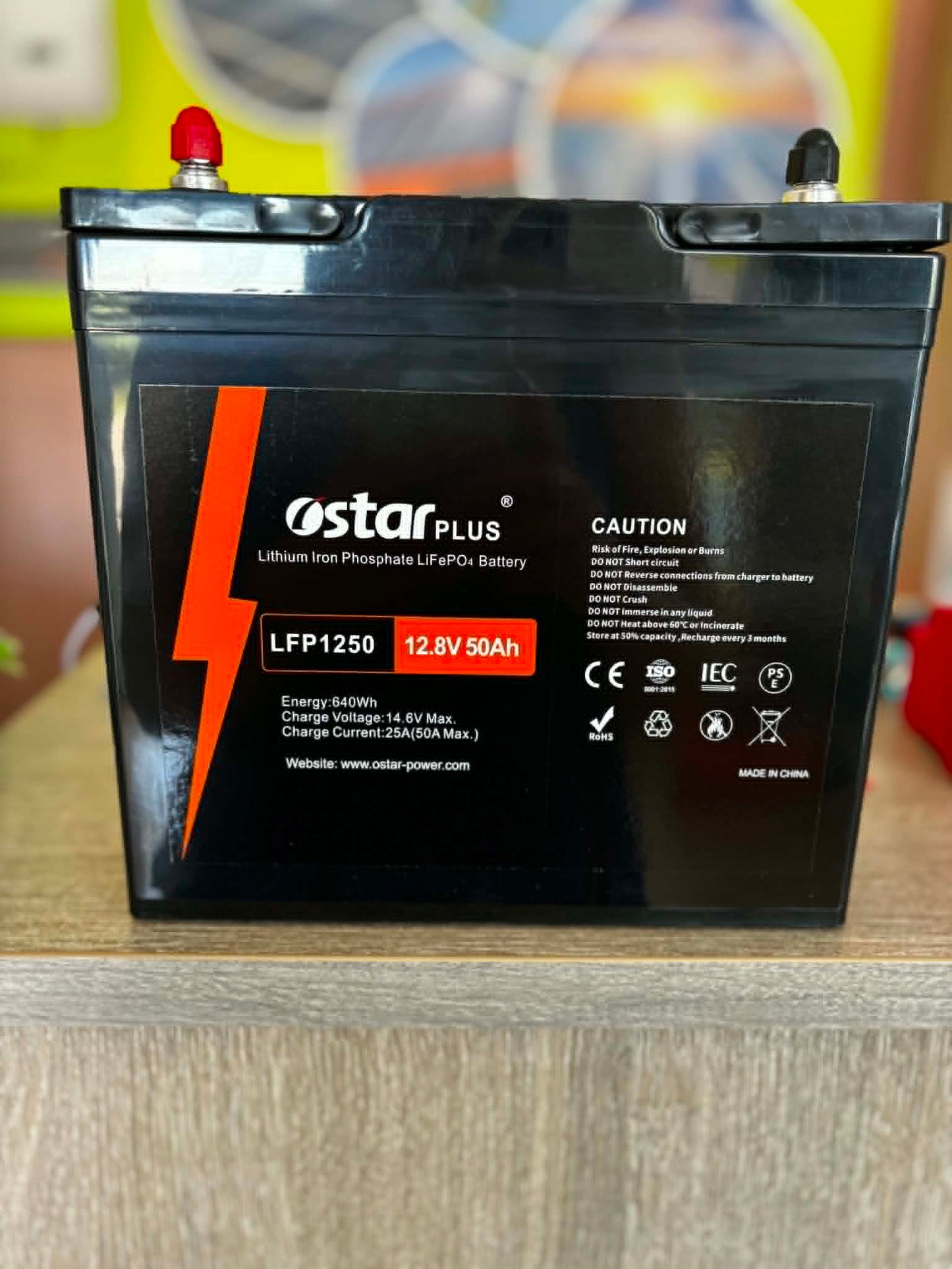Μπαταρία Λιθίου Ostar LFP1250 12V 50Ah LiFePO4