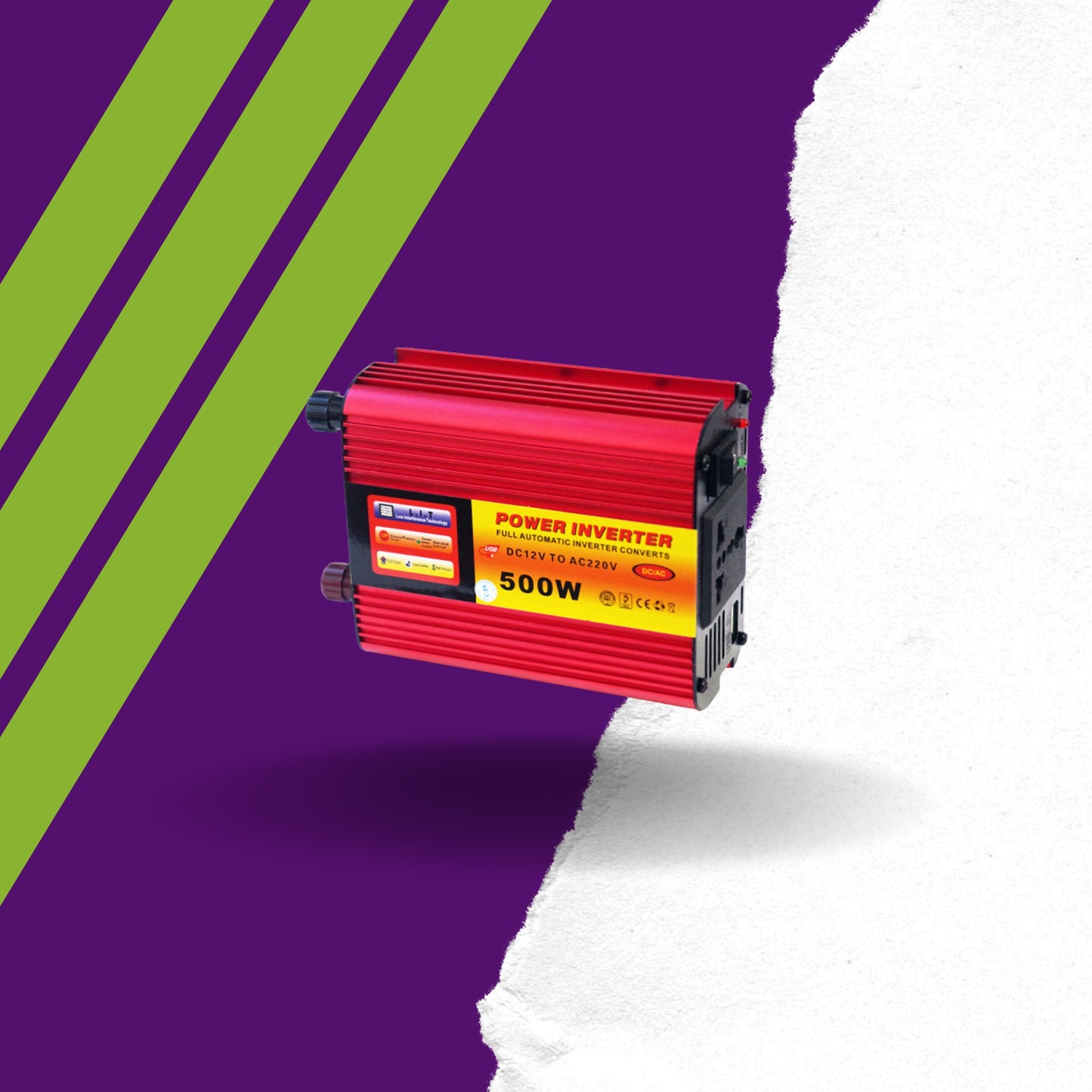 Inverter Power / 12V / 500W Τροποποιημένο ημιτόνο