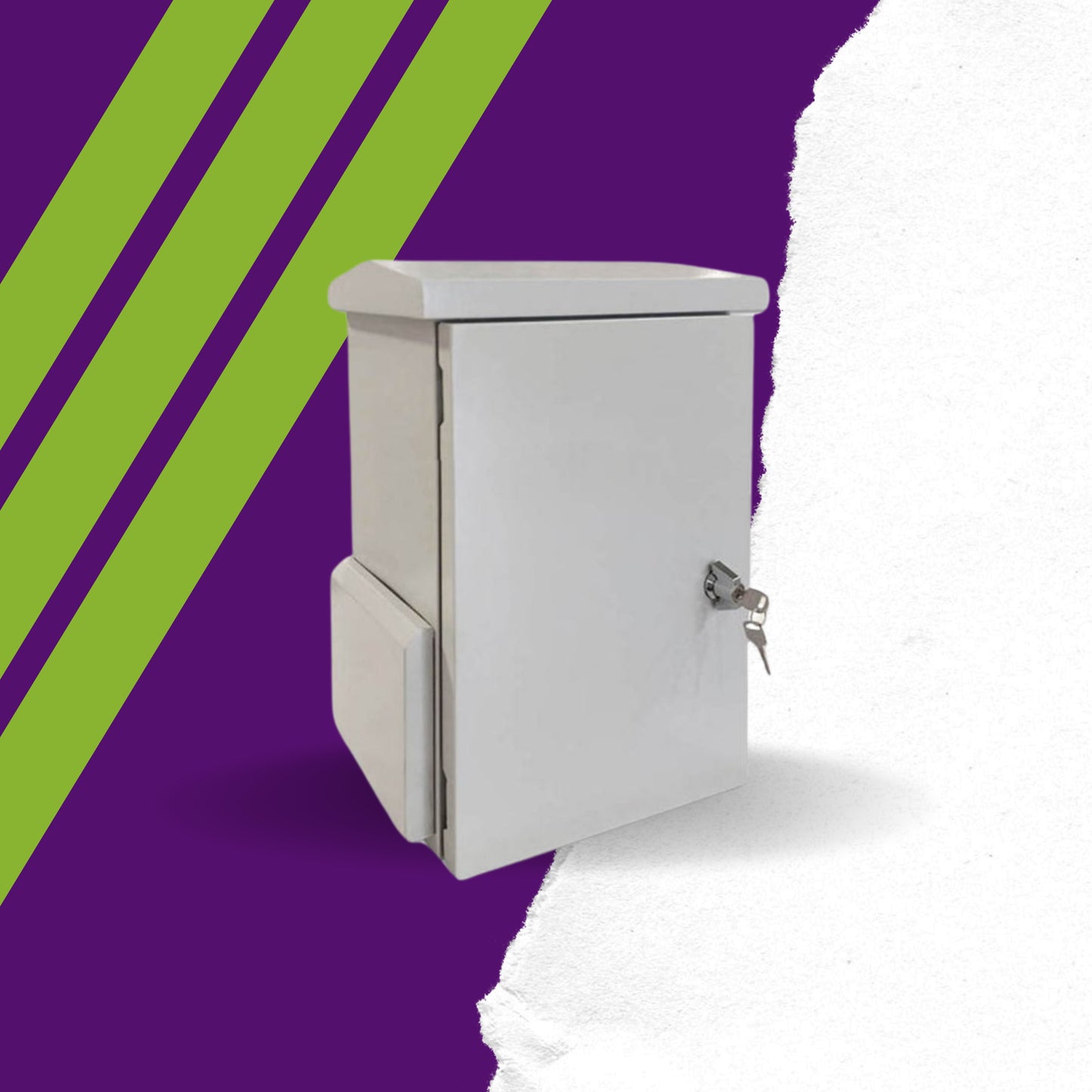 ΜΕΤΑΛΛΙΚΟ ΚΙΒΩΤΙΟ ΣΤΕΓΑΝΟ ΜΕ ΚΛΕΙΔΙ 450x680x200mm IP 64